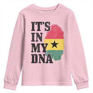 Its In My DNA Ghana Youth Sweatshirt Fingerprint Flag Proud Ghanaian Heritage Ghanese Roots