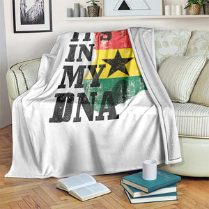 Its In My DNA Ghana Throw Blanket Proud Ghanaian Heritage Ghanese Roots Vintage Ghana Map Flag