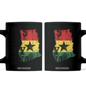 Its In My DNA Ghana Coffee Mug Proud Ghanaian Heritage Ghanese Roots Vintage Ghana Map Flag