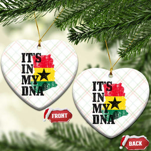 Its In My DNA Ghana Ceramic Ornament Proud Ghanaian Heritage Ghanese Roots Vintage Ghana Map Flag
