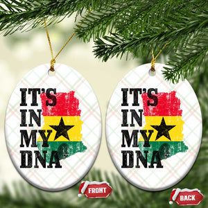 Its In My DNA Ghana Ceramic Ornament Proud Ghanaian Heritage Ghanese Roots Vintage Ghana Map Flag