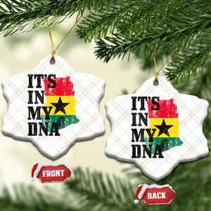 Its In My DNA Ghana Ceramic Ornament Proud Ghanaian Heritage Ghanese Roots Vintage Ghana Map Flag