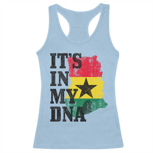 Its In My DNA Ghana Racerback Tank Top Proud Ghanaian Heritage Ghanese Roots Vintage Ghana Map Flag
