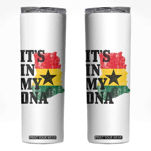 Its In My DNA Ghana Skinny Tumbler Proud Ghanaian Heritage Ghanese Roots Vintage Ghana Map Flag