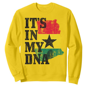 Its In My DNA Ghana Sweatshirt Proud Ghanaian Heritage Ghanese Roots Vintage Ghana Map Flag