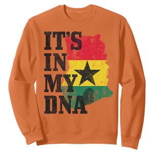 Its In My DNA Ghana Sweatshirt Proud Ghanaian Heritage Ghanese Roots Vintage Ghana Map Flag