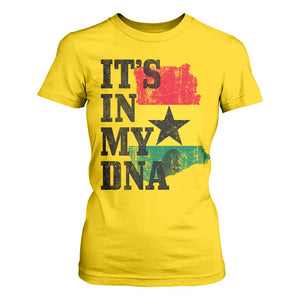 Its In My DNA Ghana T Shirt For Women Proud Ghanaian Heritage Ghanese Roots Vintage Ghana Map Flag