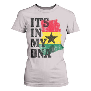 Its In My DNA Ghana T Shirt For Women Proud Ghanaian Heritage Ghanese Roots Vintage Ghana Map Flag
