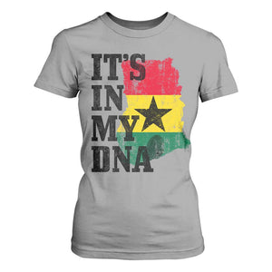 Its In My DNA Ghana T Shirt For Women Proud Ghanaian Heritage Ghanese Roots Vintage Ghana Map Flag
