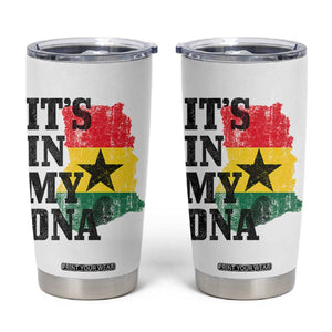 Its In My DNA Ghana Tumbler Cup Proud Ghanaian Heritage Ghanese Roots Vintage Ghana Map Flag