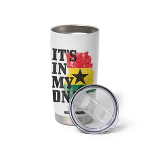 Its In My DNA Ghana Tumbler Cup Proud Ghanaian Heritage Ghanese Roots Vintage Ghana Map Flag