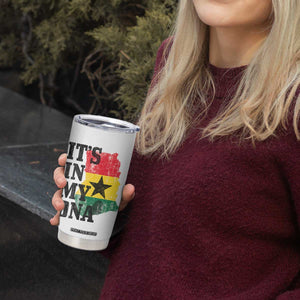 Its In My DNA Ghana Tumbler Cup Proud Ghanaian Heritage Ghanese Roots Vintage Ghana Map Flag