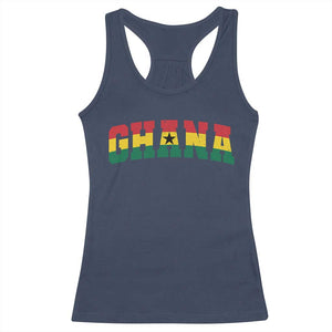 Vintage Ghana Flag Varsity Racerback Tank Top Classic Ghanaian Pride Heritage Graphic