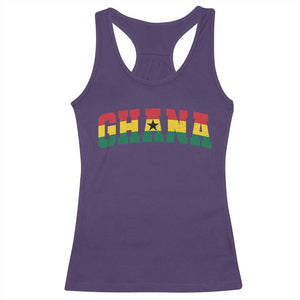 Vintage Ghana Flag Varsity Racerback Tank Top Classic Ghanaian Pride Heritage Graphic