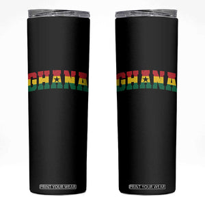 Vintage Ghana Flag Varsity Skinny Tumbler Classic Ghanaian Pride Heritage Graphic
