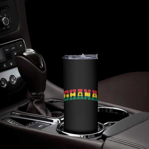 Vintage Ghana Flag Varsity Skinny Tumbler Classic Ghanaian Pride Heritage Graphic