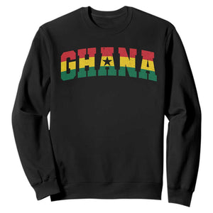 Vintage Ghana Flag Varsity Sweatshirt Classic Ghanaian Pride Heritage Graphic