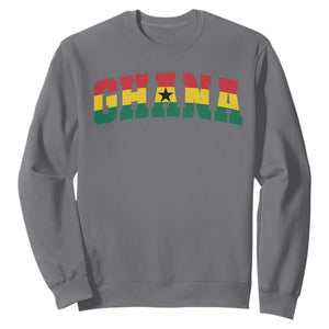 Vintage Ghana Flag Varsity Sweatshirt Classic Ghanaian Pride Heritage Graphic