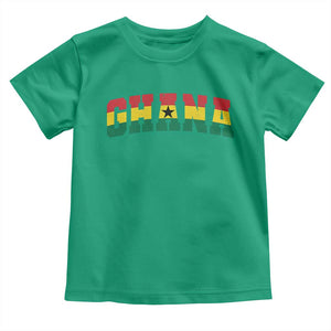 Vintage Ghana Flag Varsity Toddler T Shirt Classic Ghanaian Pride Heritage Graphic
