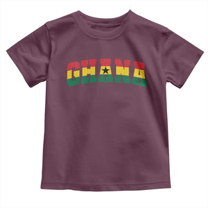 Vintage Ghana Flag Varsity Toddler T Shirt Classic Ghanaian Pride Heritage Graphic