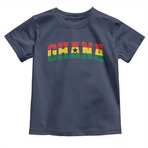 Vintage Ghana Flag Varsity Toddler T Shirt Classic Ghanaian Pride Heritage Graphic