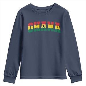 Vintage Ghana Flag Varsity Youth Sweatshirt Classic Ghanaian Pride Heritage Graphic