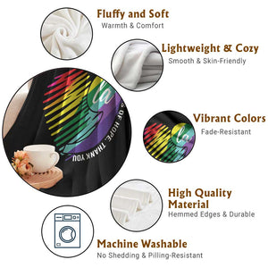 107 Days of Hope Thank You Kamala Throw Blanket Comma La TS10 Print Your Wear