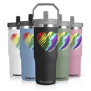 107 Days of Hope Thank You Kamala Flip Straw Tumbler Comma La TS10 Print Your Wear