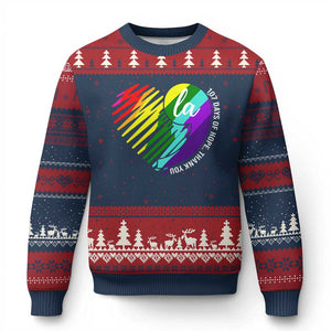 107 Days of Hope Thank You Kamala Ugly Christmas Sweater Comma La TS10 Navy Red Print Your Wear