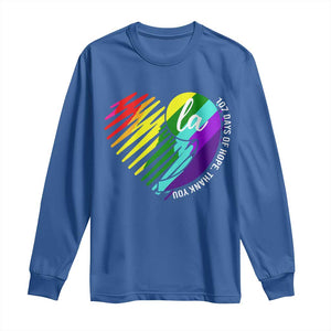 107 Days of Hope Thank You Kamala Long Sleeve Shirt Comma La TS10 Royal Blue Print Your Wear