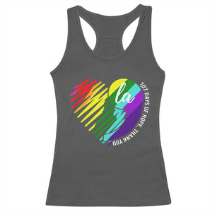 107 Days of Hope Thank You Kamala Racerback Tank Top Comma La TS10 Dark Heather Print Your Wear