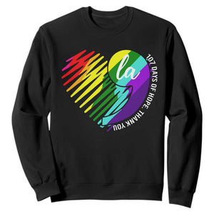 107 Days of Hope Thank You Kamala Sweatshirt Comma La TS10 Black Print Your Wear