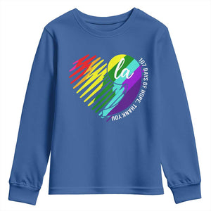 107 Days of Hope Thank You Kamala Youth Sweatshirt Comma La TS10 Royal Blue Print Your Wear