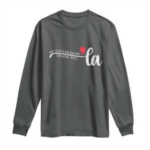 107 Days of Hope Thank You Kamala Long Sleeve Shirt Retro Comma La Kamala Harris 2025 TS10 Dark Heather Print Your Wear