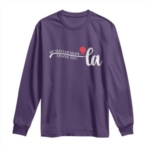 107 Days of Hope Thank You Kamala Long Sleeve Shirt Retro Comma La Kamala Harris 2025 TS10 Purple Print Your Wear