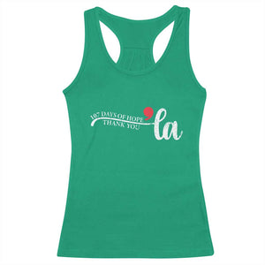 107 Days of Hope Thank You Kamala Racerback Tank Top Retro Comma La Kamala Harris 2025 TS10 Irish Green Print Your Wear