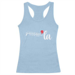 107 Days of Hope Thank You Kamala Racerback Tank Top Retro Comma La Kamala Harris 2025 TS10 Light Blue Print Your Wear