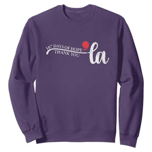 107 Days of Hope Thank You Kamala Sweatshirt Retro Comma La Kamala Harris 2025 TS10 Purple Print Your Wear