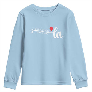 107 Days of Hope Thank You Kamala Youth Sweatshirt Retro Comma La Kamala Harris 2025 TS10 Light Blue Print Your Wear