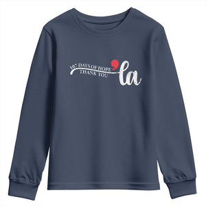 107 Days of Hope Thank You Kamala Youth Sweatshirt Retro Comma La Kamala Harris 2025 TS10 Navy Print Your Wear