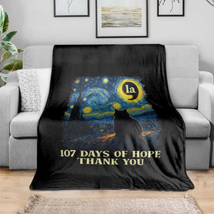 107 Days of Hope Thank You Kamala Throw Blanket Cat Starry Night Van Gogh Comma La Harris TS10 Print Your Wear