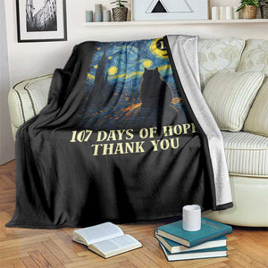 107 Days of Hope Thank You Kamala Throw Blanket Cat Starry Night Van Gogh Comma La Harris TS10 Print Your Wear