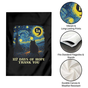 107 Days of Hope Thank You Kamala Garden Flag Cat Starry Night Van Gogh Comma La Harris TS10 Print Your Wear