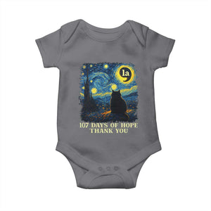 107 Days of Hope Thank You Kamala Baby Onesie Cat Starry Night Van Gogh Comma La Harris TS10 Charcoal Print Your Wear