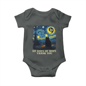 107 Days of Hope Thank You Kamala Baby Onesie Cat Starry Night Van Gogh Comma La Harris TS10 Dark Heather Print Your Wear
