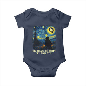 107 Days of Hope Thank You Kamala Baby Onesie Cat Starry Night Van Gogh Comma La Harris TS10 Navy Print Your Wear