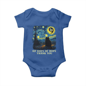 107 Days of Hope Thank You Kamala Baby Onesie Cat Starry Night Van Gogh Comma La Harris TS10 Royal Blue Print Your Wear