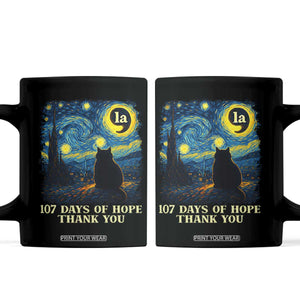 107 Days of Hope Thank You Kamala Coffee Mug Cat Starry Night Van Gogh Comma La Harris TS10 Black Print Your Wear