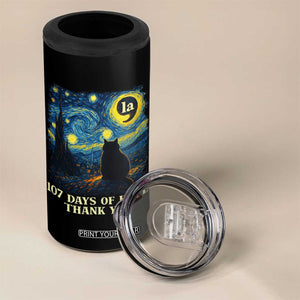 107 Days of Hope Thank You Kamala 4 in 1 Can Cooler Tumbler Cat Starry Night Van Gogh Comma La Harris TS10 Print Your Wear