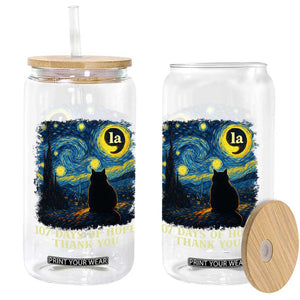 107 Days of Hope Thank You Kamala Glass Can Cat Starry Night Van Gogh Comma La Harris TS10 Print Your Wear
